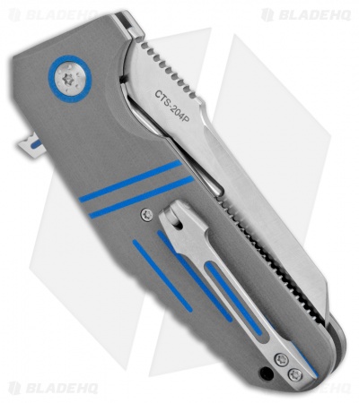Shane Sibert Custom Pocket Rocket Liner Lock Knife Gray G-10 (3.625" Satin)