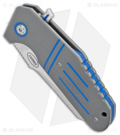 Shane Sibert Custom Pocket Rocket Liner Lock Knife Gray G-10 (3.625" Satin)