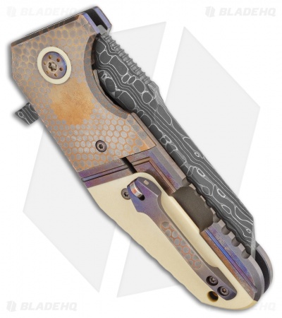 Shane Sibert Custom Pocket Rocket Liner Lock Knife Ti/Superconductor (Damascus)