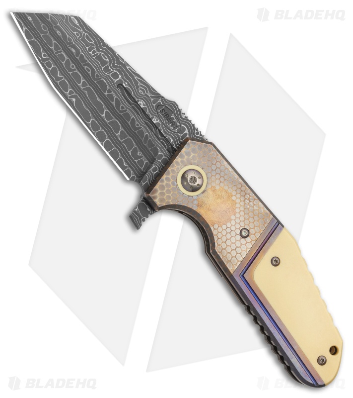 Shane Sibert Custom Pocket Rocket Liner Lock Knife Ti/Superconductor (Damascus)