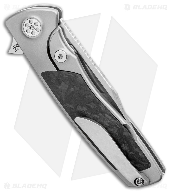 Sharp By Design Micro Evo Typhoon Bowie Knife Ti/Marble CF (3" Satin)