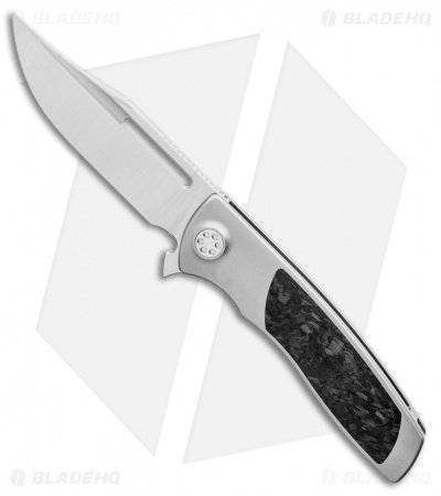 Sharp By Design Micro Evo Typhoon Bowie Knife Ti/Marble CF (3" Satin)
