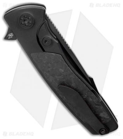 Sharp By Design Micro Evo Typhoon Tanto Knife Black Ti/Marble CF (3" Black)