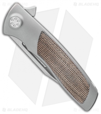 Sharp By Design Micro Evo Typhoon Bowie Knife Ti/Green Micarta (3" Satin)