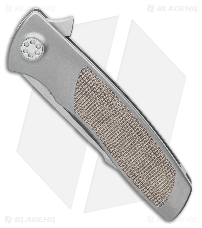 Sharp By Design Micro Evo Typhoon Tanto Knife Ti/Green Micarta (3" Satin)