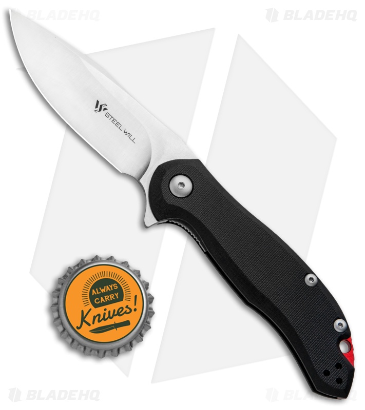 Steel Will Lanner Liner Lock Knife Black G-10 (3.25" Stonewash) F35M-01 
