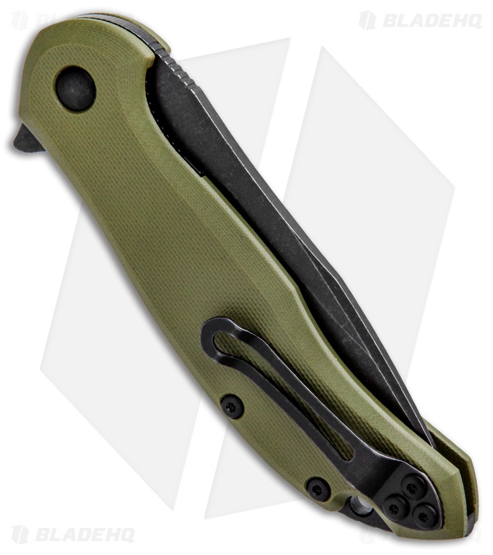 Steel Will Lanner Liner Lock Knife OD Green (3.75" Black Stonewash) F35-33