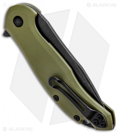Steel Will Lanner Liner Lock Knife OD Green (3.75" Black Stonewash) F35-33