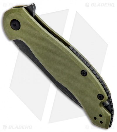 Steel Will Lanner Liner Lock Knife OD Green (3.75" Black Stonewash) F35-33