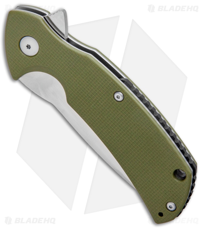 Steel Will Plague Doctor Mini Liner Lock Knife OD Green G-10 (3.4" Satin) 