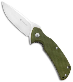 Steel Will Plague Doctor Mini Liner Lock Knife OD Green G-10 (3.4" Satin) 