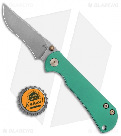 Toor Knives Chasm Frame Lock Knife Teal Titanium (3" Stonewash)