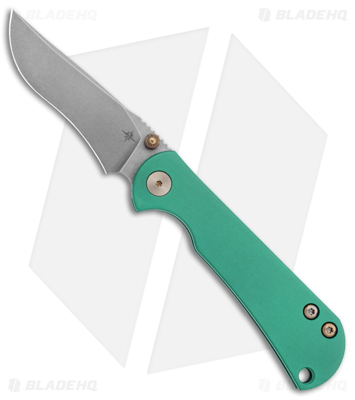 Toor Knives Chasm Frame Lock Knife Teal Titanium (3" Stonewash)