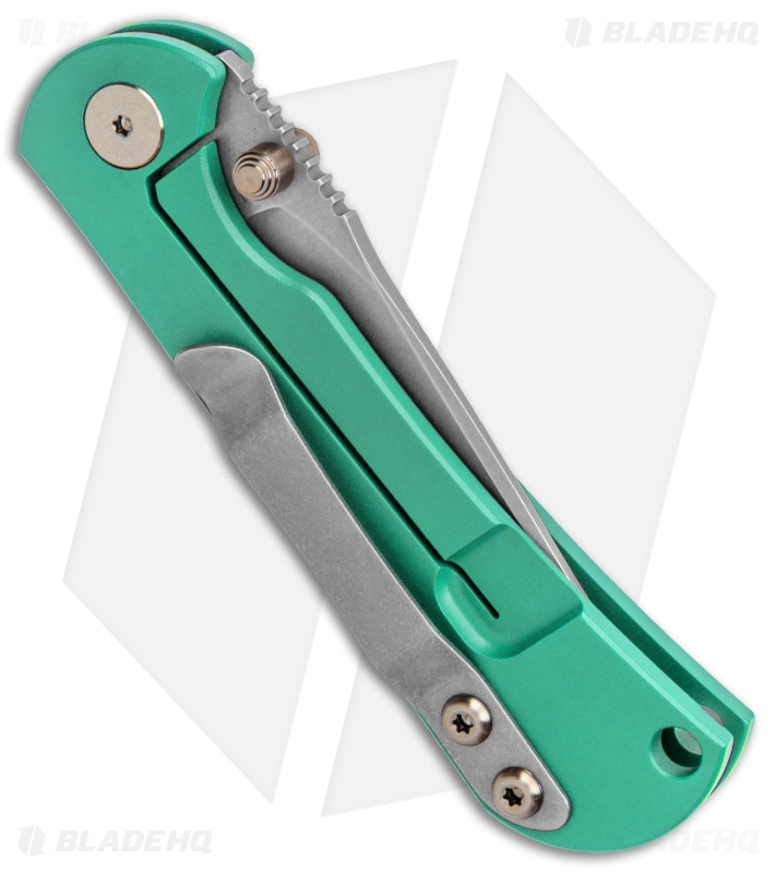 Toor Knives Chasm Frame Lock Knife Teal Titanium (3" Stonewash)