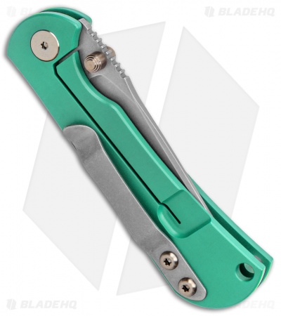 Toor Knives Chasm Frame Lock Knife Teal Titanium (3" Stonewash)