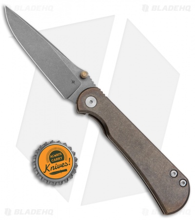 Toor Knives Merchant Frame Lock Knife Bronze Titanium (3.4" Stonewash) 