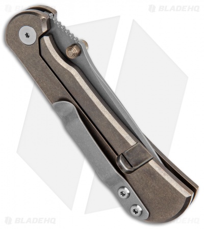 Toor Knives Merchant Frame Lock Knife Bronze Titanium (3.4" Stonewash) 