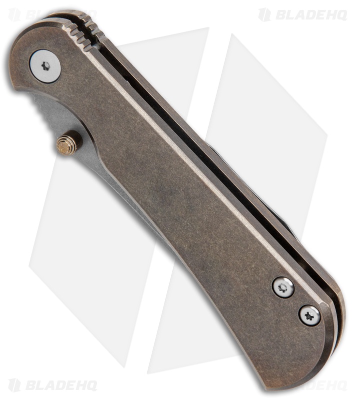 Toor Knives Merchant Frame Lock Knife Bronze Titanium (3.4" Stonewash) 