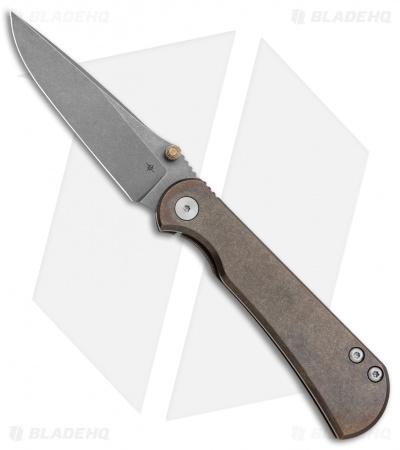 Toor Knives Merchant Frame Lock Knife Bronze Titanium (3.4" Stonewash) 
