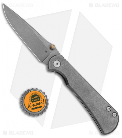 Toor Knives Merchant Frame Lock Knife Stonewashed Titanium (3.4" Stonewash)