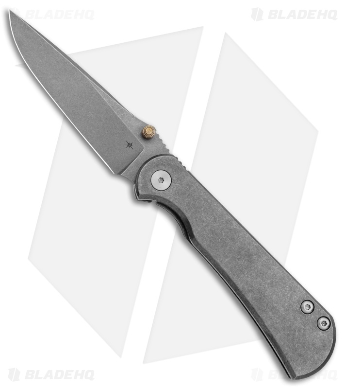 Toor Knives Merchant Frame Lock Knife Stonewashed Titanium (3.4" Stonewash)