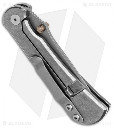 Toor Knives Merchant Frame Lock Knife Stonewashed Titanium (3.4" Stonewash)