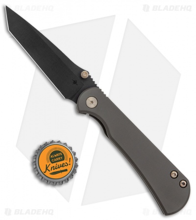 Toor Knives Merchant Tanto Frame Lock Knife Moss Titanium (3.4" Black)