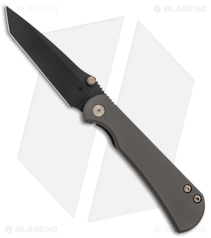 Toor Knives Merchant Tanto Frame Lock Knife Moss Titanium (3.4" Black)