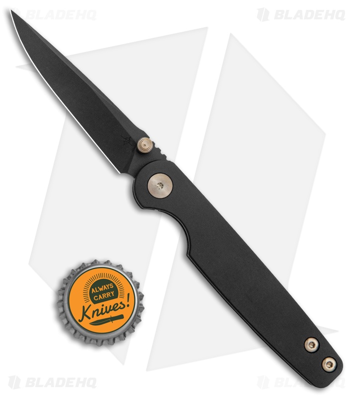 Toor Knives Suitor Frame Lock Knife Black Titanium (3" Black)
