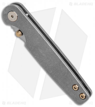 Toor Knives Suitor Frame Lock Knife Stonewashed Titanium (3" Stonewashed)