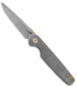 Toor Knives Suitor Frame Lock Knife Stonewashed Titanium (3" Stonewashed)