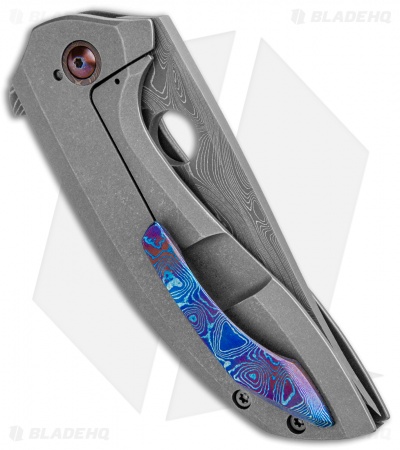 TuffKnives Geoff Blauvelt Custom Catalyst Knife Full Dress (3.6" Damascus)