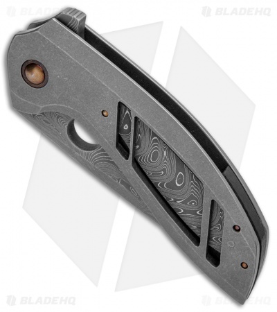 TuffKnives Geoff Blauvelt Custom Catalyst Knife Full Dress (3.6" Damascus)