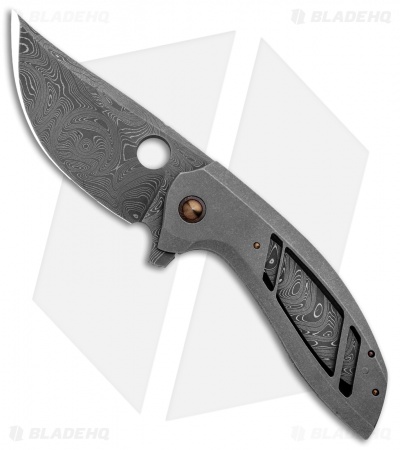 TuffKnives Geoff Blauvelt Custom Catalyst Knife Full Dress (3.6" Damascus)