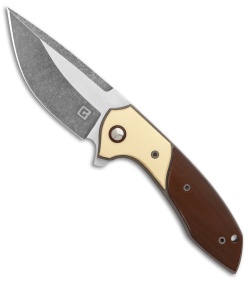 TuffKnives Geoff Blauvelt Custom Catalyst V Knife Antique/Butterscotch Micarta