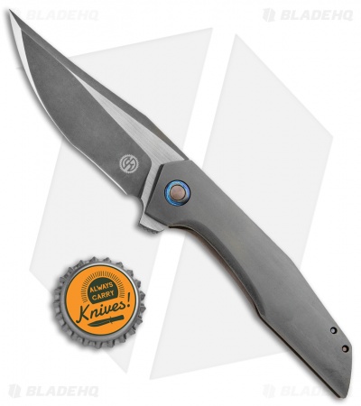 TuffKnives Geoff Blauvelt Custom Deadite Flipper Knife Zirc/Ti (3.5" Two-Tone)