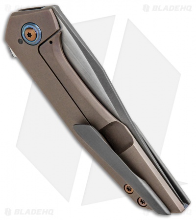 TuffKnives Geoff Blauvelt Custom Deadite Flipper Knife Zirc/Ti (3.5" Two-Tone)