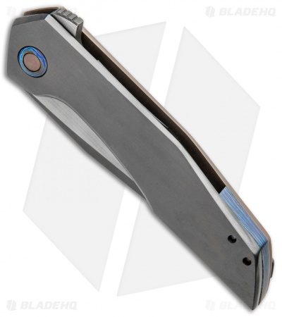 TuffKnives Geoff Blauvelt Custom Deadite Flipper Knife Zirc/Ti (3.5" Two-Tone)
