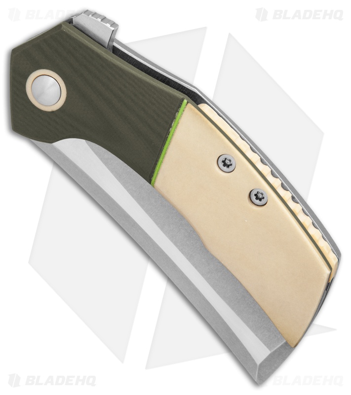TuffKnives Geoff Blauvelt Custom Mini Nakiri Knife WH Micarta/OD G-10 (3" SW)