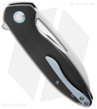 TuyaKnife Cebu Liner Lock Knife Black G-10 (3.4" Satin) T1602 BG