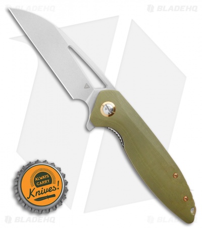 TuyaKnife Cebu Liner Lock Knife Green G-10 (3.4" Satin) T1602 GG