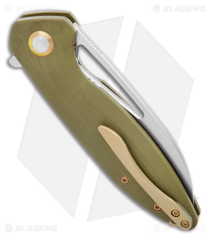 TuyaKnife Cebu Liner Lock Knife Green G-10 (3.4" Satin) T1602 GG