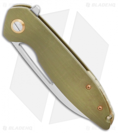 TuyaKnife Cebu Liner Lock Knife Green G-10 (3.4" Satin) T1602 GG