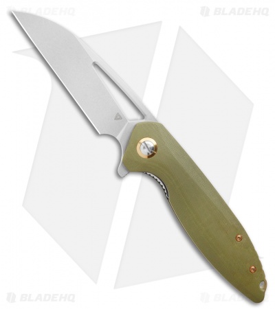 TuyaKnife Cebu Liner Lock Knife Green G-10 (3.4" Satin) T1602 GG
