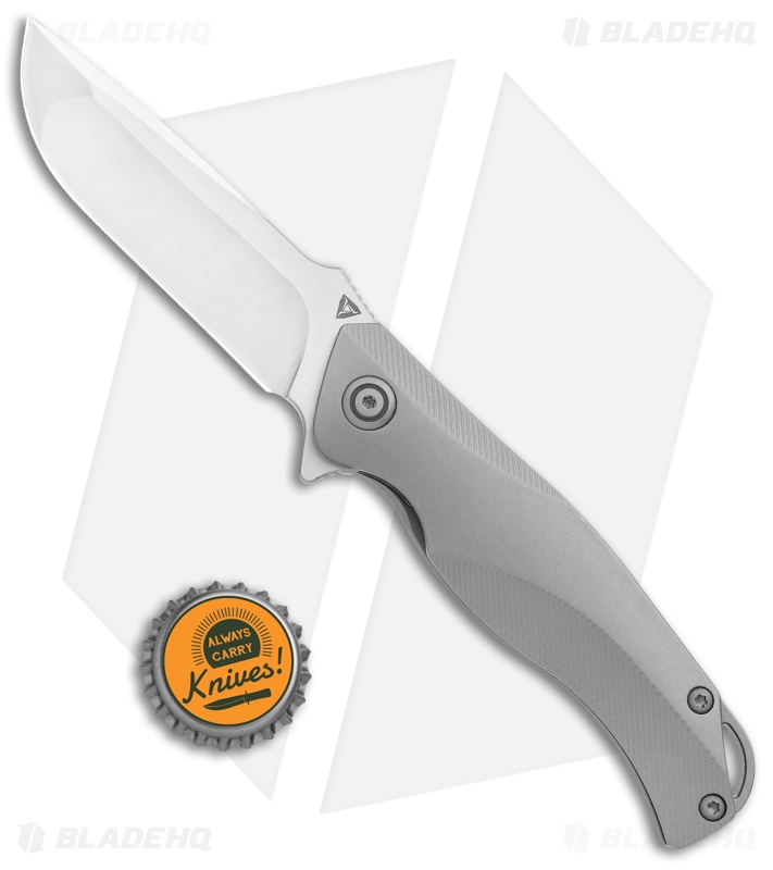 TuyaKnife Envy 2 Frame Lock Knife Titanium (3.25" Satin) 1710A