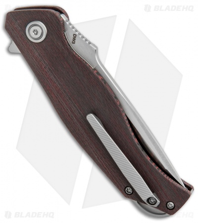 TuyaKnife Envy 3 Liner Lock Knife + Boot Knife Crosscut Red CF (3.25" Satin)