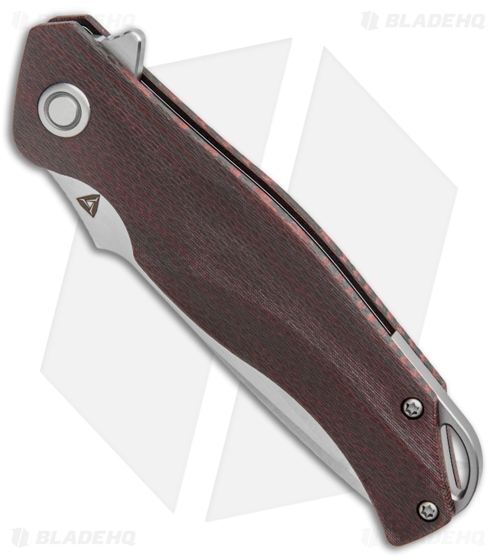 TuyaKnife Envy 3 Liner Lock Knife + Boot Knife Crosscut Red CF (3.25" Satin)