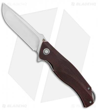 TuyaKnife Envy 3 Liner Lock Knife + Boot Knife Crosscut Red CF (3.25" Satin)