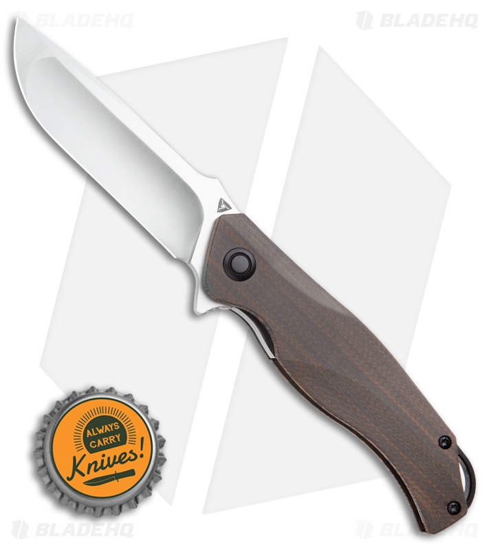 TuyaKnife Envy 3 Liner Lock Knife Crosscut Brown CF (Satin) 1711A