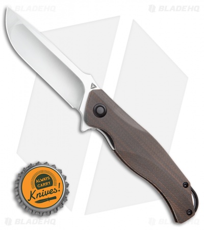 TuyaKnife Envy 3 Liner Lock Knife Crosscut Brown CF (Satin) 1711A